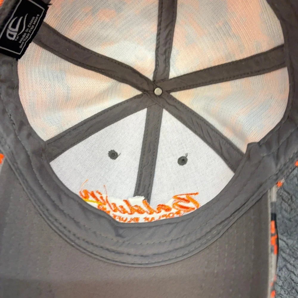Baldwin Poplar Bluff MO Chevy Cadillac Hat Orange Digital Camo Mesh Back Cap